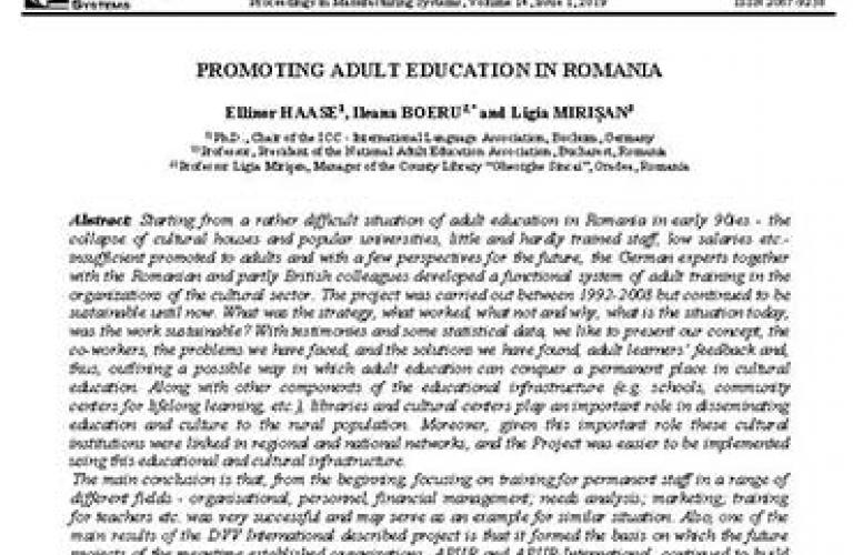 Promoting adult education in Romania